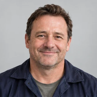 AI-generated portrait of fictional profile Mark Thompson