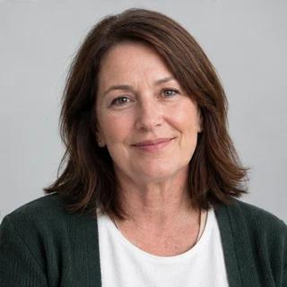 AI-generated portrait of fictional profile Claire Wilson
